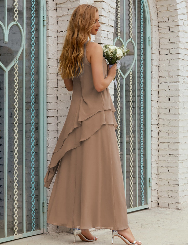 Chiffon Long Plus Size Mother of Bride Dresses Formal Bridesmaid Prom Gown SY28019