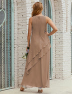 Chiffon Long Plus Size Mother of Bride Dresses Formal Bridesmaid Prom Gown SY28019