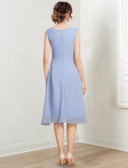 A-Line/Princess Scoop Knee-Length Mother of the Bride Dresses by Dreamylily