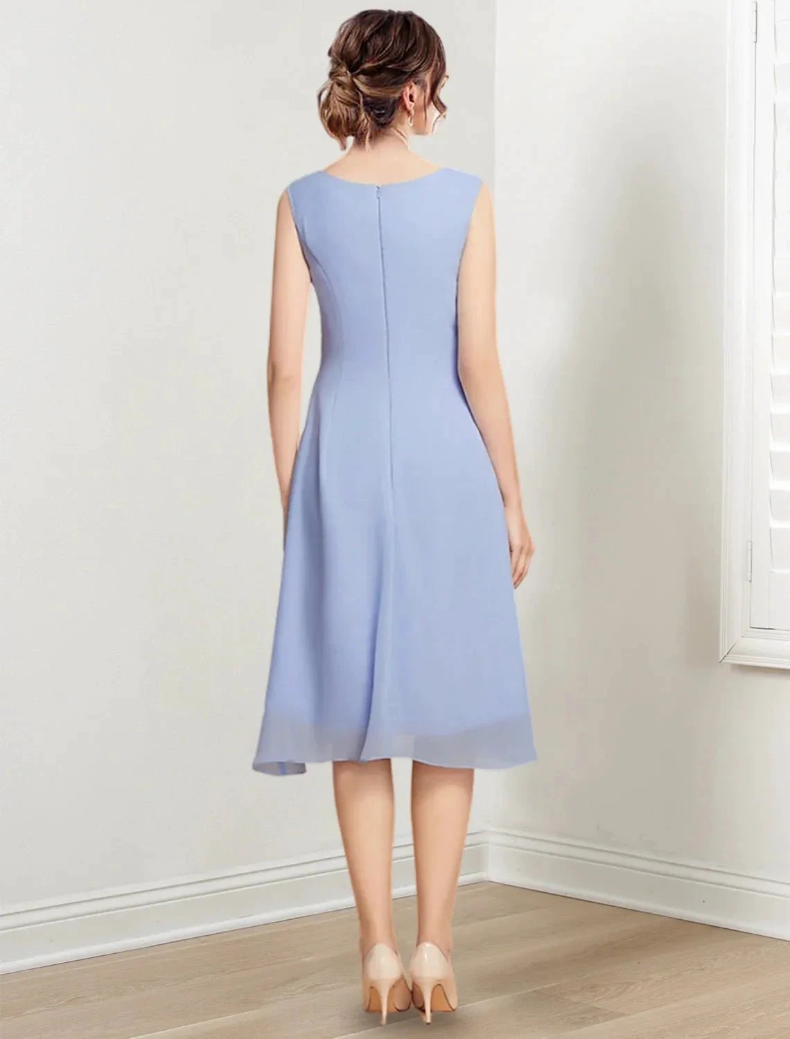 A-Line/Princess Scoop Knee-Length Mother of the Bride Dresses by Dreamylily