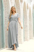 Numbersea Mother of The Bride Dresses Plus Size V-Neck Floor Length Formal Prom Dress for Wedding Guest 28020 by numbersea