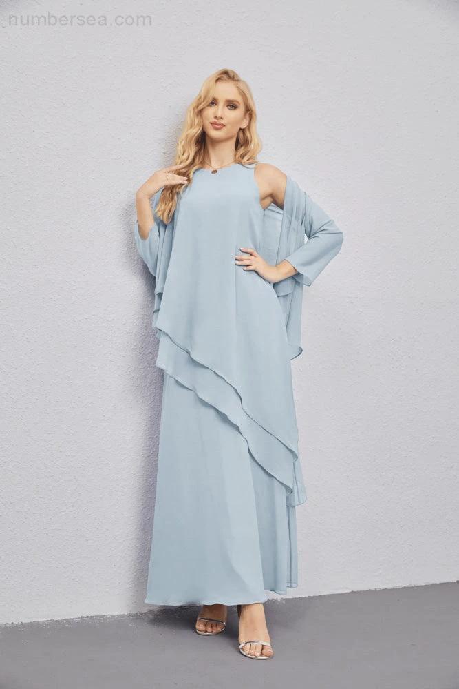 Mother of Bride Dresses with Open Front Lightweight Cardigan Formal Prom Gown 28081 by numbersea