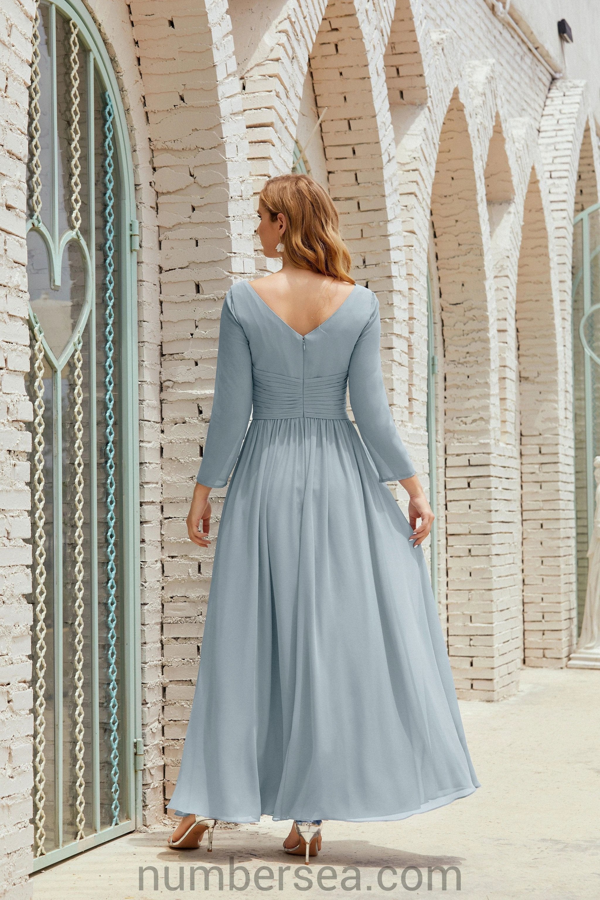 Numbersea Bridesmaid Dress Chiffon Formal Party Dress Evening Dress 28016 by numbersea