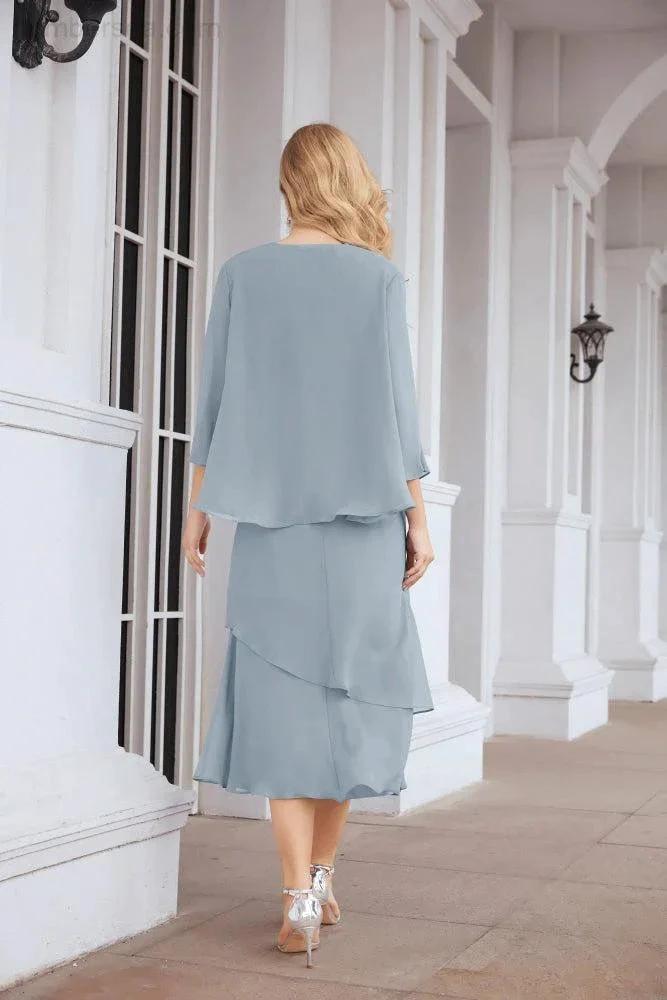 Sunnderly Two-Piece A-line Mother of The Bride Dress Formal Party Gown Dress SY28072 by numbersea