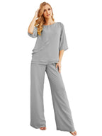 Sunnderly Elegant 2 Piece Mother of The Bride Dress Plus Size Pant Suits Ruffle Layers Sliver Housecoat SY28064 by numbersea