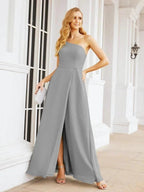 Numbersea Women's One Shoulder Formal Prom Gowns for Mother of The Bride Side Slit Bridesmaid Dresses 28052 by numbersea