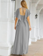 Numbersea Bridesmaid Dresses Backless Formal Prom Gowns for Evening Party Mother of The Bride Dress 28040 by numbersea
