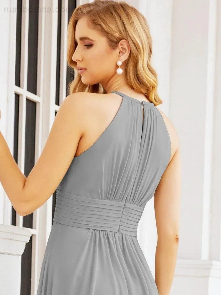 Numbersea Keyhole Bridesmaid Dresses Sleeveless Formal Evening Party Prom Gowns 28043 by numbersea