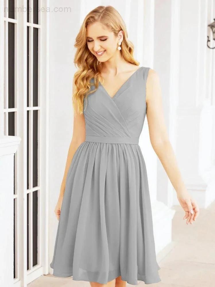Numbersea Homecoming Dresses Knee Length Skirt V Back 28062 by numbersea
