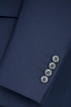 Navy Blue Wool 3-Piece Wedding Suit | Tailored Groom & Groomsmen Attire by 男装