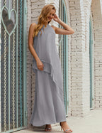 Chiffon Long Plus Size Mother of Bride Dresses Formal Bridesmaid Prom Gown SY28019