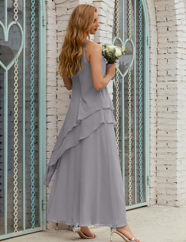 Chiffon Long Plus Size Mother of Bride Dresses Formal Bridesmaid Prom Gown SY28019