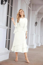 Sunnderly Two-Piece A-line Mother of The Bride Dress Formal Party Gown Dress SY28072 by numbersea
