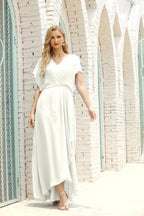Numbersea Mother of The Bride Dresses Plus Size V-Neck Floor Length Formal Prom Dress for Wedding Guest 28020 by numbersea