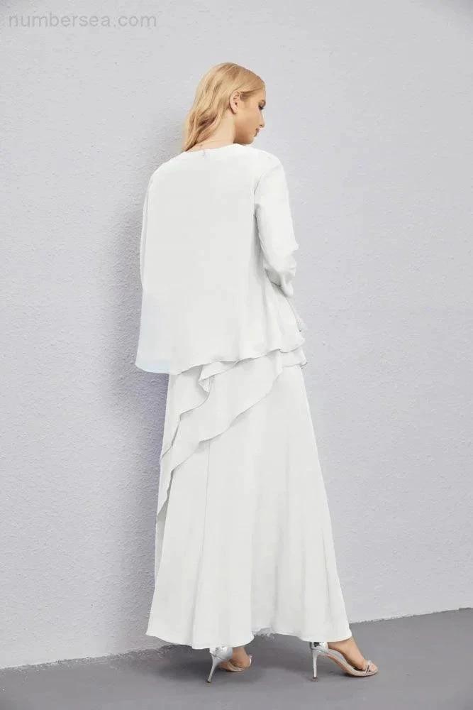 Mother of Bride Dresses with Open Front Lightweight Cardigan Formal Prom Gown 28081 by numbersea