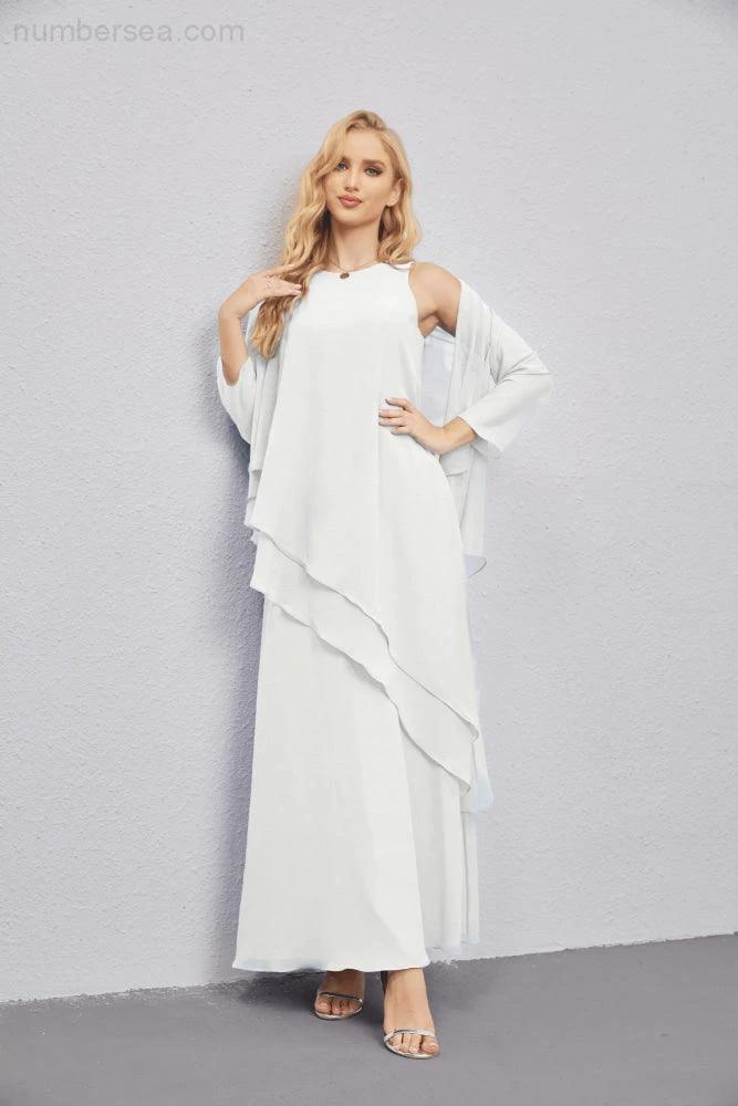 Mother of Bride Dresses with Open Front Lightweight Cardigan Formal Prom Gown 28081 by numbersea