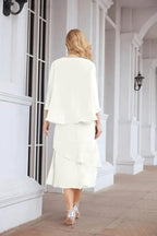 Sunnderly Two-Piece A-line Mother of The Bride Dress Formal Party Gown Dress SY28072 by numbersea