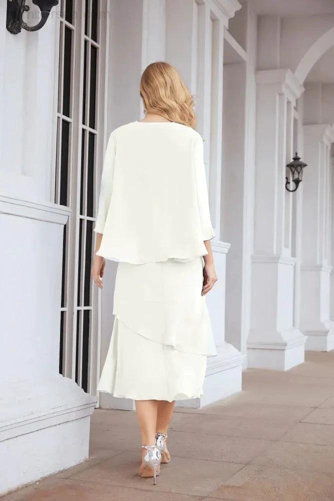 Sunnderly Two-Piece A-line Mother of The Bride Dress Formal Party Gown Dress SY28072 by numbersea