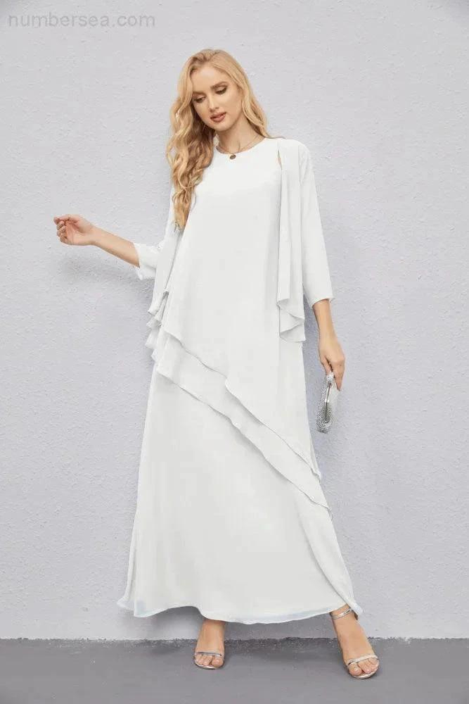 Mother of Bride Dresses with Open Front Lightweight Cardigan Formal Prom Gown 28081 by numbersea