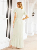 Numbersea Ruffled Bridesmaid Dresses Mermaid Formal Violin Evening Party Prom Gowns 28042 by numbersea