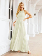 Numbersea Keyhole Bridesmaid Dresses Sleeveless Formal Evening Party Prom Gowns 28043 by numbersea
