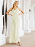 Numbersea Spaghetti Strap Bridesmaid Dresses V-Neck Long A-Line Formal Prom Gowns 28063 by numbersea