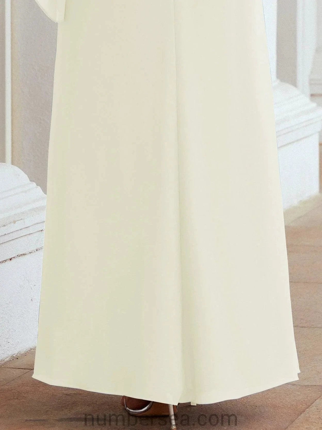 Sunnderly Formal Party Gown Dress Long Mother of The Bride Dresses with Ruffle Cape SY28026 by numbersea