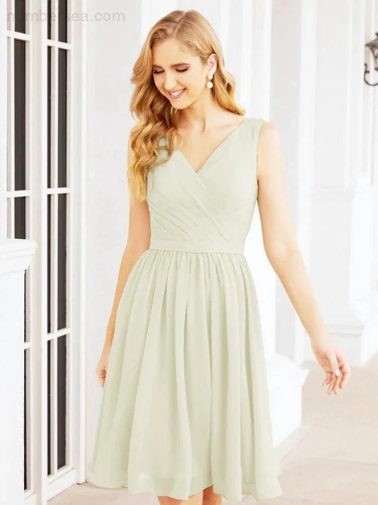 Numbersea Homecoming Dresses Knee Length Skirt V Back 28062 by numbersea