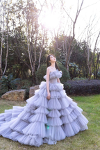 Gorgeous A-line Tulle Layered Ball Gown Sweet 16 Dress Y2642 by simplepromdress