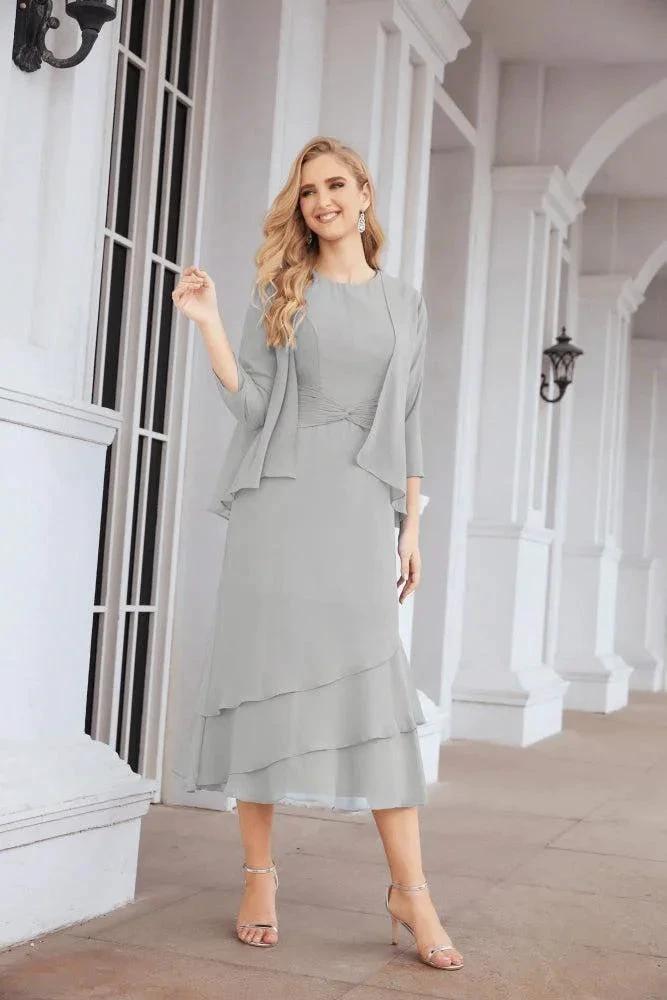 Sunnderly Two-Piece A-line Mother of The Bride Dress Formal Party Gown Dress SY28072 by numbersea