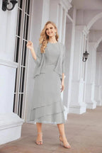 Sunnderly Two-Piece A-line Mother of The Bride Dress Formal Party Gown Dress SY28072 by numbersea