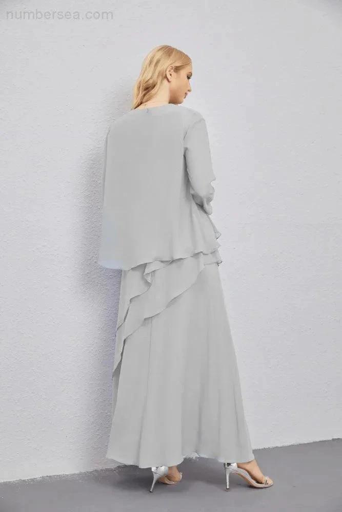 Mother of Bride Dresses with Open Front Lightweight Cardigan Formal Prom Gown 28081 by numbersea