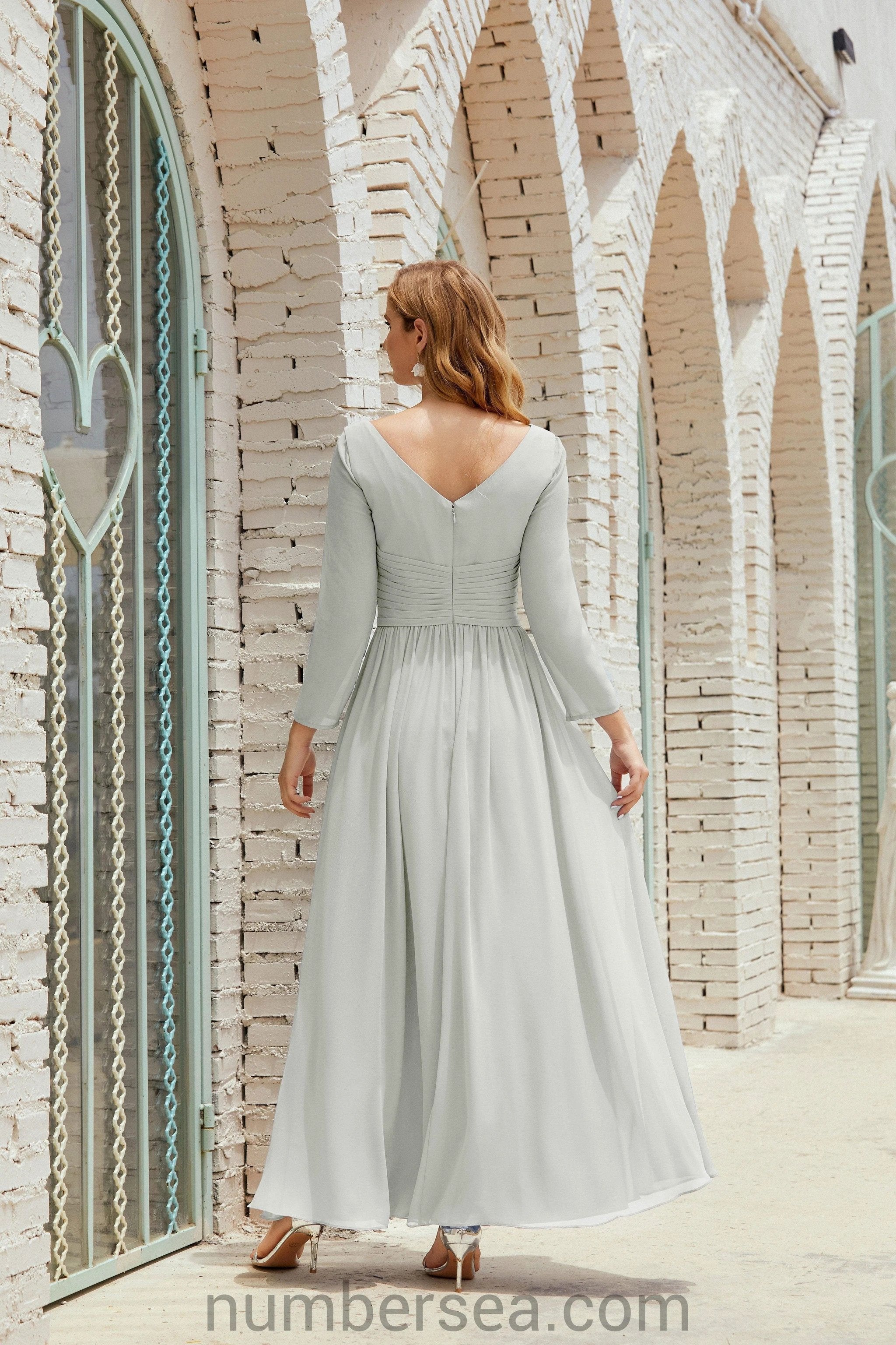 Numbersea Bridesmaid Dress Chiffon Formal Party Dress Evening Dress 28016 by numbersea