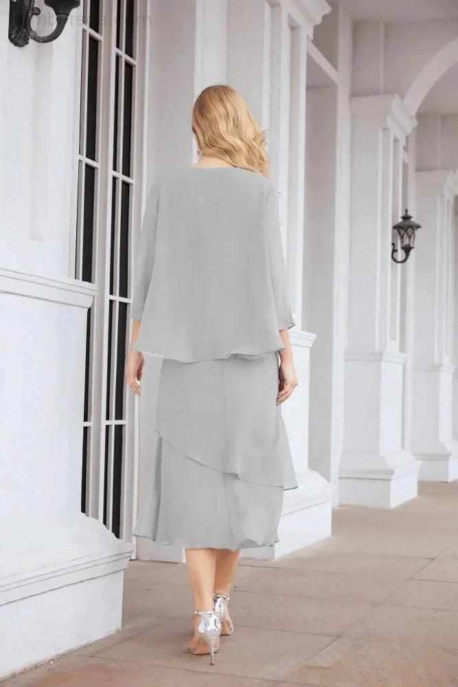 Sunnderly Two-Piece A-line Mother of The Bride Dress Formal Party Gown Dress SY28072 by numbersea