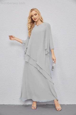 Mother of Bride Dresses with Open Front Lightweight Cardigan Formal Prom Gown  28081