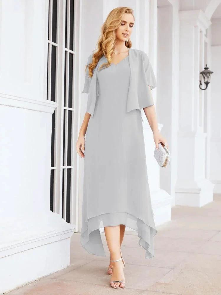 Sunnderly Two-Piece A-line Mother of The Bride Dress Formal Party Gown Dress SY28073 by numbersea