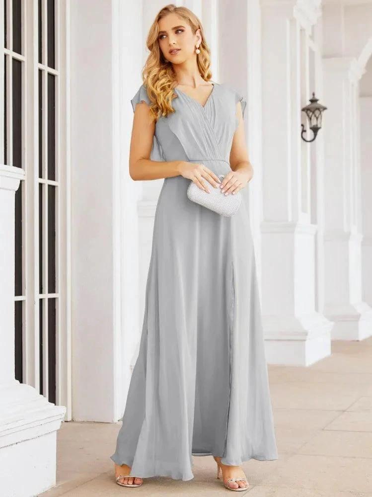 Sunnderly Bridesmaid Dresses Cape Formal Prom Dress Open Back Gowns for Mother of The Bride SY28058 by numbersea