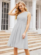Numbersea Homecoming Dress One Shoulder Pleated Short Formal Prom Gowns 28046 by numbersea