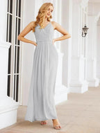 Numbersea Spaghetti Strap Bridesmaid Dresses V-Neck Long A-Line Formal Prom Gowns 28063 by numbersea