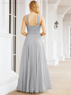 Numbersea Abiti da damigella incrociati con collo all'americana per festa, matrimonio, sera, ballo di fine anno, abiti lunghi da ballo 28053