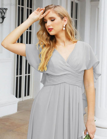 Numbersea Bridesmaid Dresses Backless Formal Prom Gowns for Evening Party Mother of The Bride Dress 28040