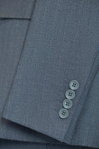 Three-Piece Subtle Pinstripe Grey Wool Suit | Tailored Formal Groom & Business Suit by 男装
