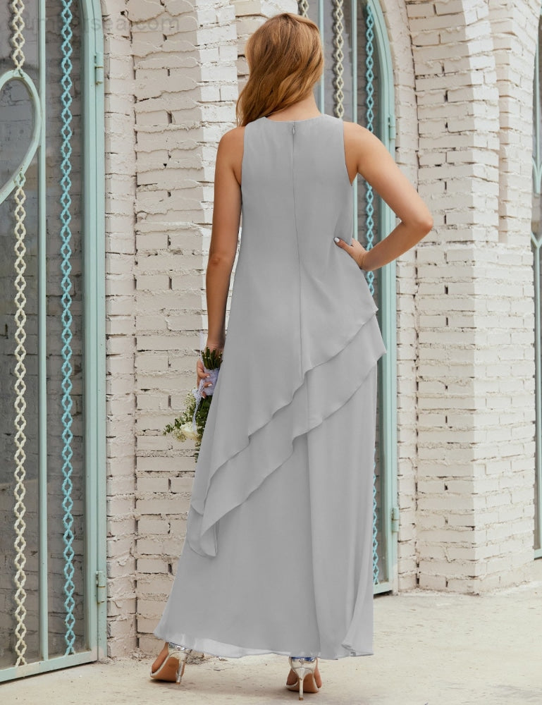 Chiffon Long Plus Size Mother of Bride Dresses Formal Bridesmaid Prom Gown SY28019