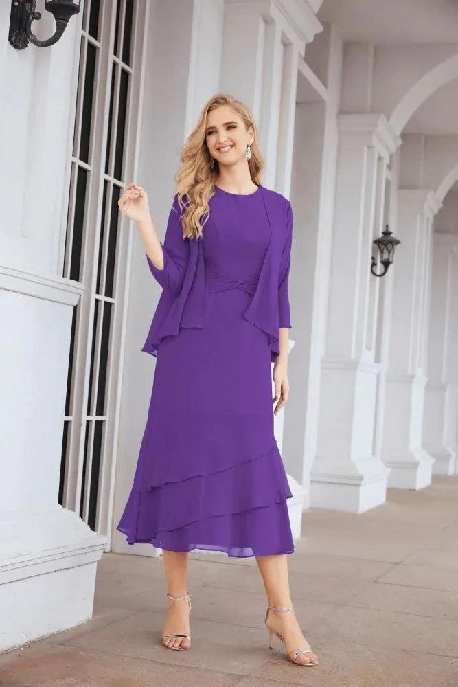 Sunnderly Two-Piece A-line Mother of The Bride Dress Formal Party Gown Dress SY28072 by numbersea