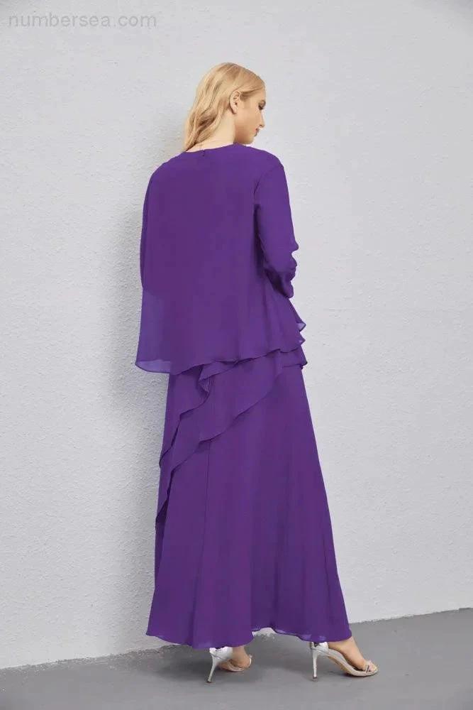 Mother of Bride Dresses with Open Front Lightweight Cardigan Formal Prom Gown 28081 by numbersea
