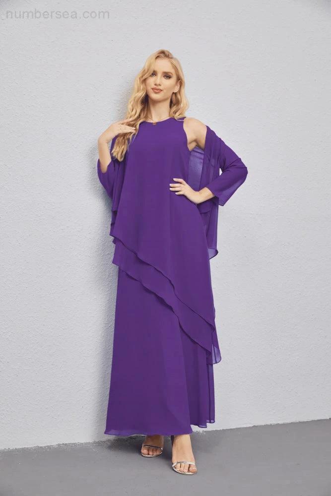 Mother of Bride Dresses with Open Front Lightweight Cardigan Formal Prom Gown 28081 by numbersea