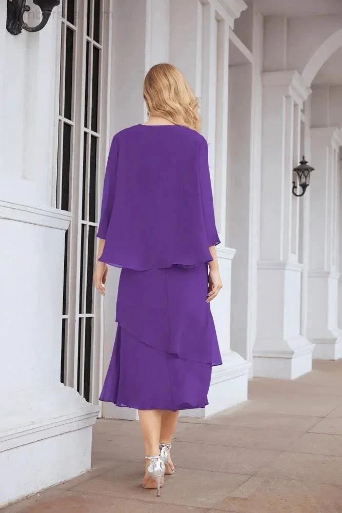 Sunnderly Two-Piece A-line Mother of The Bride Dress Formal Party Gown Dress SY28072 by numbersea