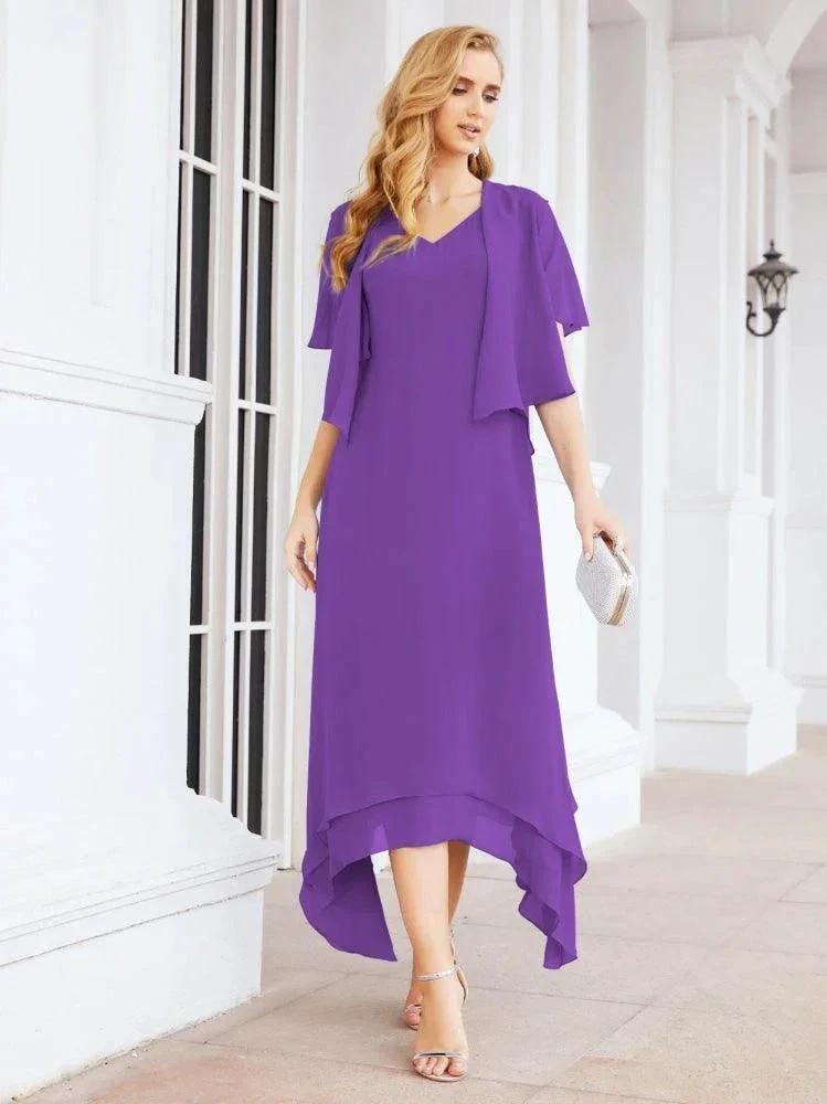 Sunnderly Two-Piece A-line Mother of The Bride Dress Formal Party Gown Dress SY28073 by numbersea