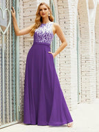 Lace Bridesmaid Dress Floor Length Evening Gowns with Pockets 28017 by numbersea