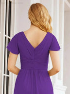 Numbersea Formal Prom Gowns for Mother of The Bride Cap Sleeves Bridesmaid Dress 28047 by numbersea